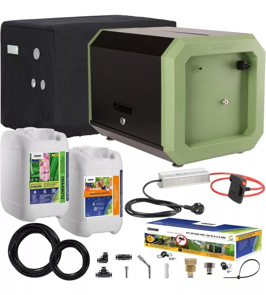 Kit antizanzare completo Stocker Geyser "Pro" e trattamenti